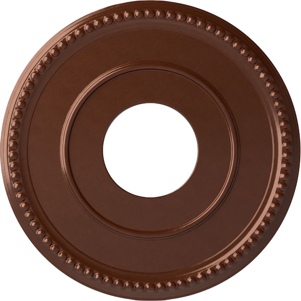 Ekena Millwork Bradford Ceiling Medallion (Fits Canopies up to 6 5/8"), 12 1/2"OD x 3 7/8"ID x 3/4"P, Copper Penny CM12BRCPS - main